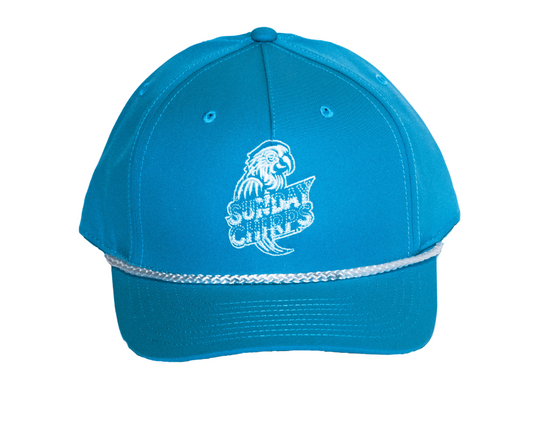 Sunday Chirps Baby Blue Trucker Rope Hat