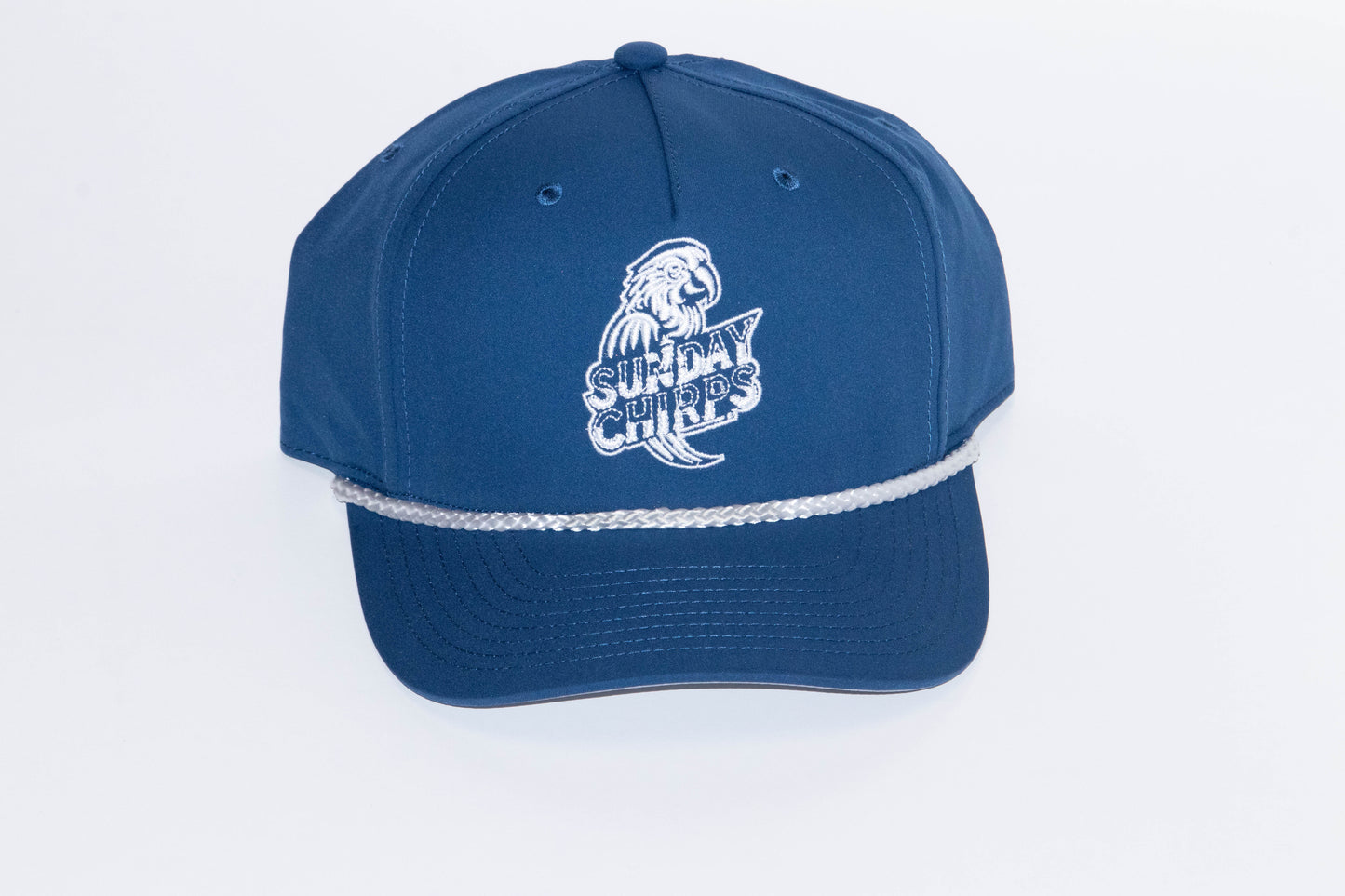 Sunday Chirps Dark Blue Trucker Rope Hat